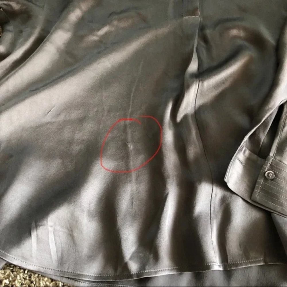 Vince Silk Split Collar Tunic Medium - image 6